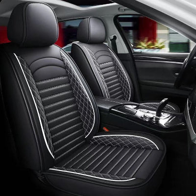 housse siège pour voiture cuir noir blanc
