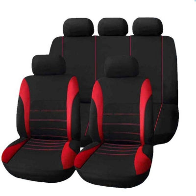 housse siege pour voiture noir detail rouge