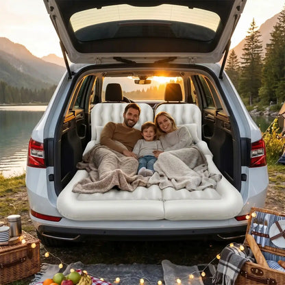 Matelas Coffre Voiture Gonflable 174x126cm | 2 Places 250kg | Pompe Électrique Incluse