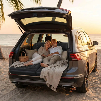 Matelas Coffre Voiture Gonflable 174x126cm | 2 Places 250kg | Pompe Électrique Incluse