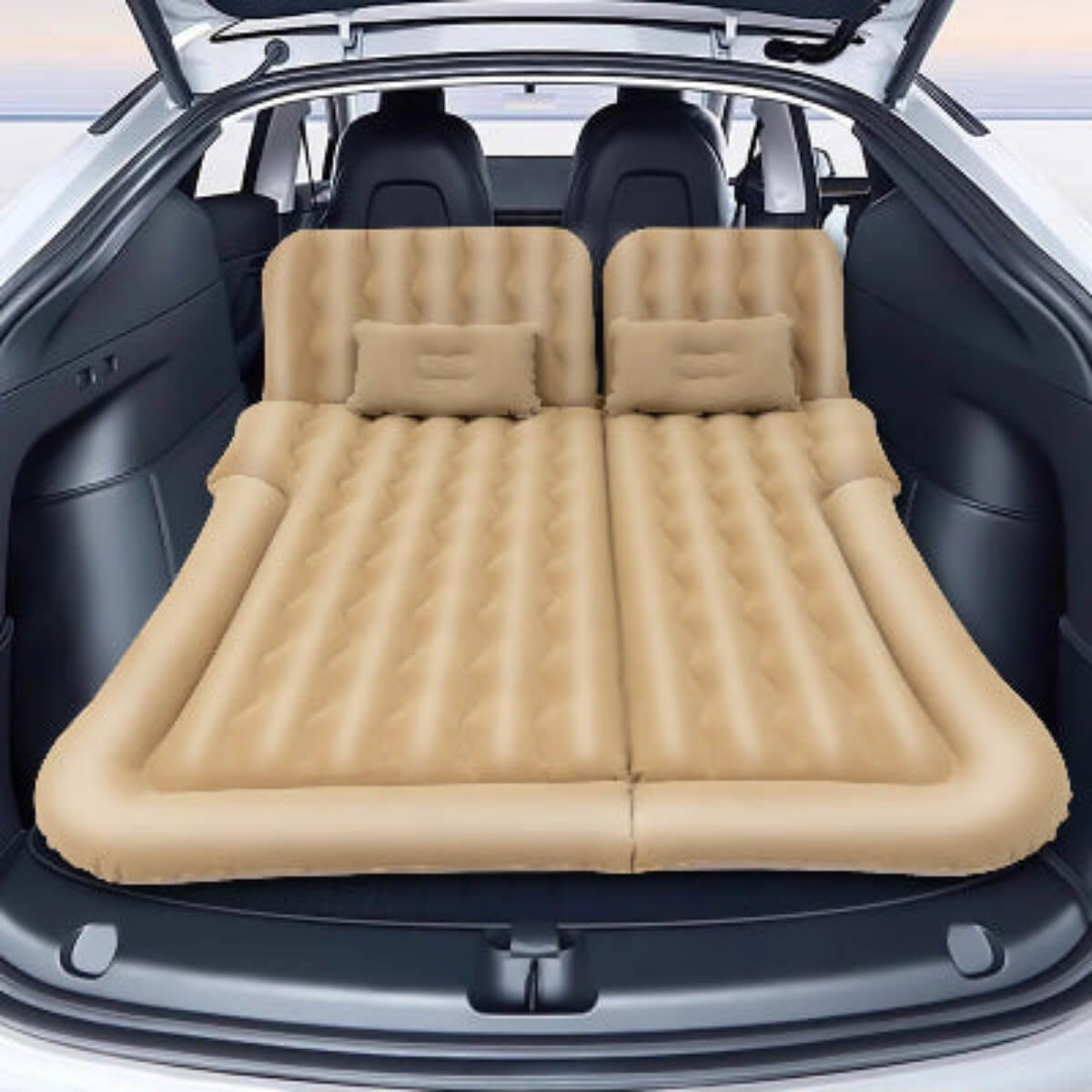 Matelas Gonflable Voiture 2 Places 174x126cm | Pompe 2 Min 250kg