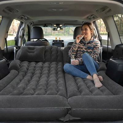 Matelas Gonflable Voiture Siège Arrière | Valve Intelligente & Oreiller