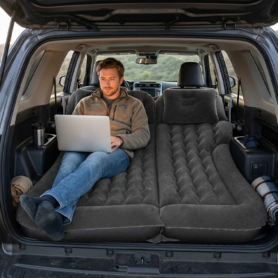 Matelas Gonflable Voiture Siège Arrière | Valve Intelligente & Oreiller