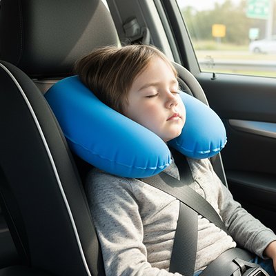 Oreiller de voyage bleu