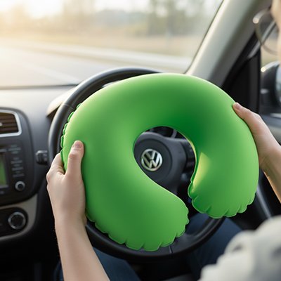 Oreiller de voyage vert