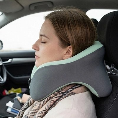 Oreiller pour voiture Revêtement bicolore