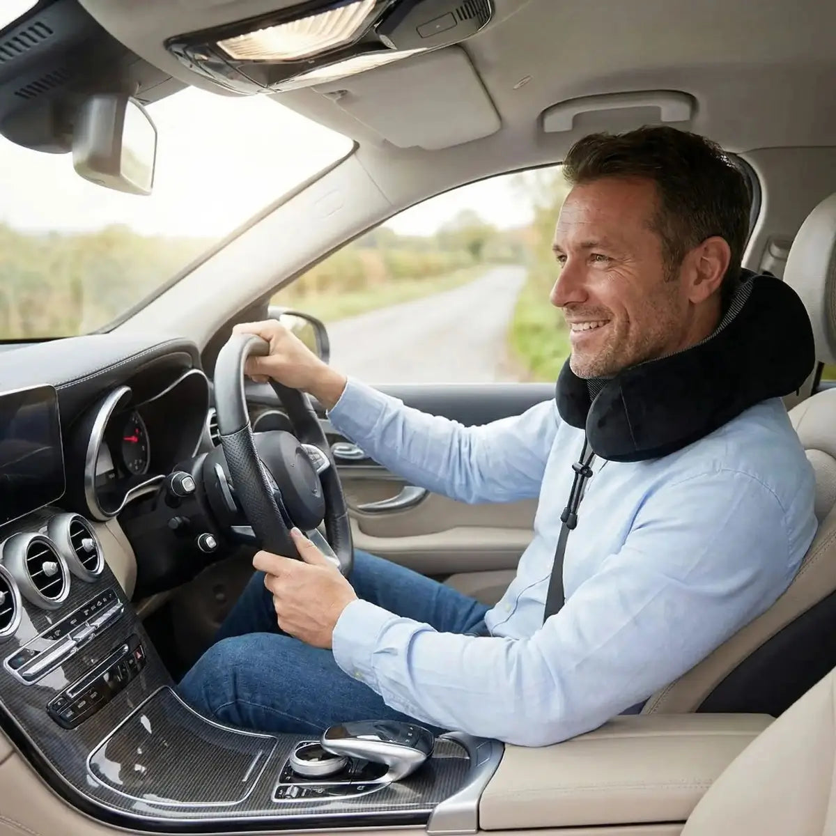 oreiller de voyage support cervical ergonomique confort automobile 