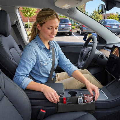 Organisateur de voiture comble l'espace entre siège et console centrale