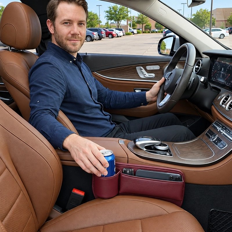 Organisateur de voiture emplacement dédié pour canette ou bouteille