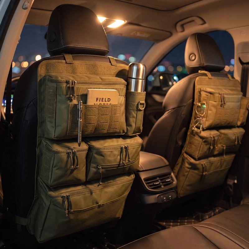 Organisateur de voiture vertical avec sangle de maintien 