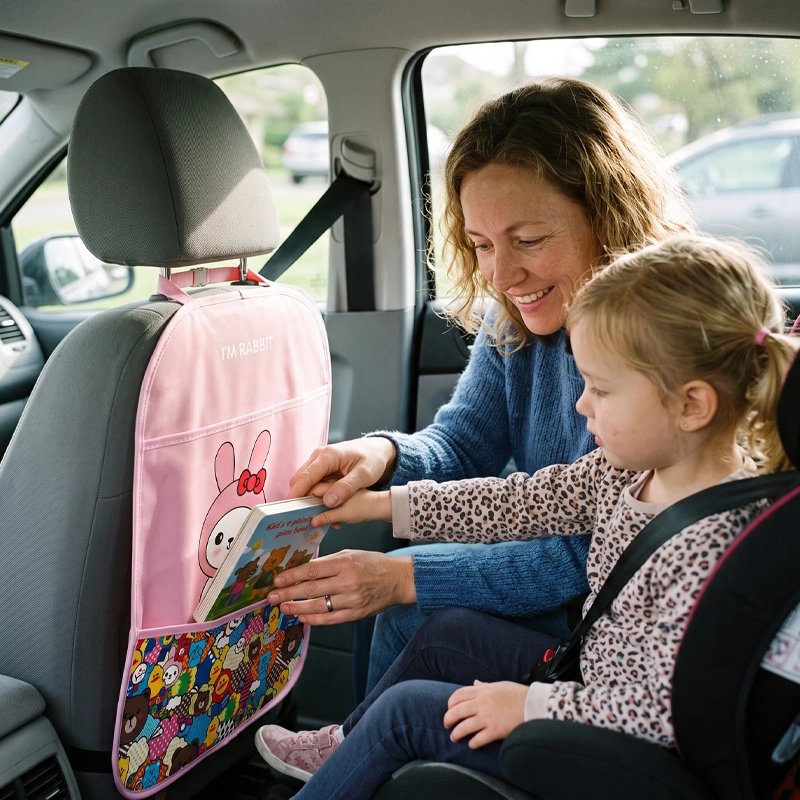 Organisateur voiture enfant plusieurs poches de tailles différentes