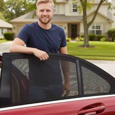 Pare soleil latéraux pour voiture Construit avec maillage flexible Léger pliable