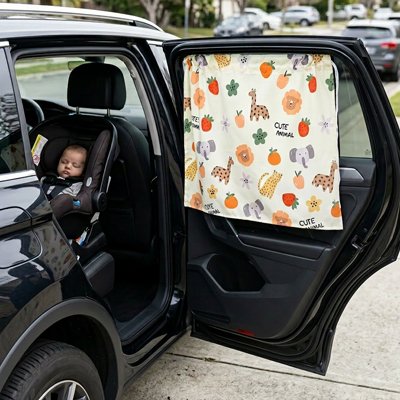 Pare soleil pour voiture Fixation magnétique installation rapide sur les vitres latérales sans outil ni ventouse