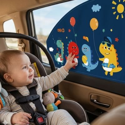 Pare soleil voiture bébé magnétique pour fenêtre 