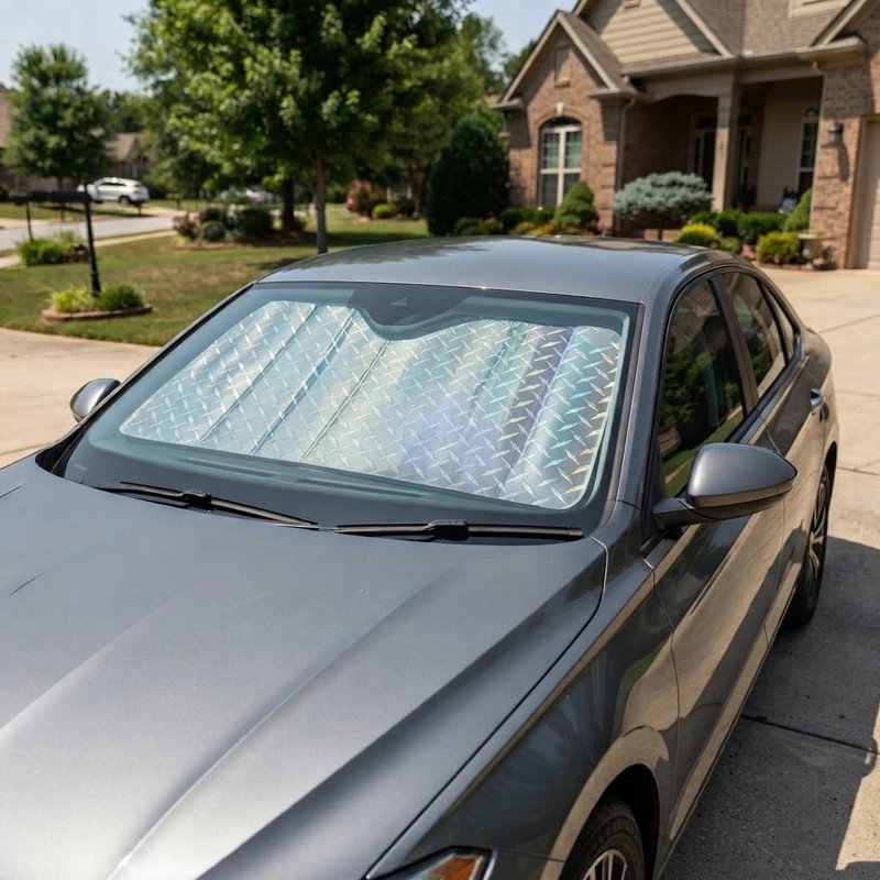Pare soleil voiture Format pliable en accordéon pour un rangement compact