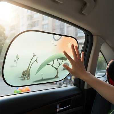 Pare soleil voiture interieur Visibilité préservée Matière semi-transparente maintenant une vue vers l'extérieur tout en protégean