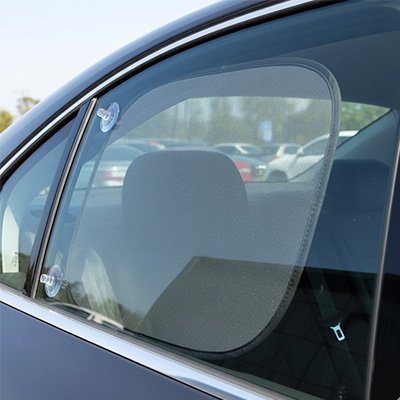 Pare soleil voiture Matériau mesh respirant Tissu ajouré maintenant la visibilité vers l'extérieur tout en réduisant l'éblouissement et la températur