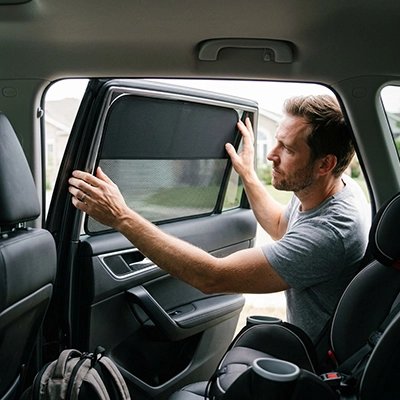 Pare soleil voiture moustiquaire respirante pour bébé