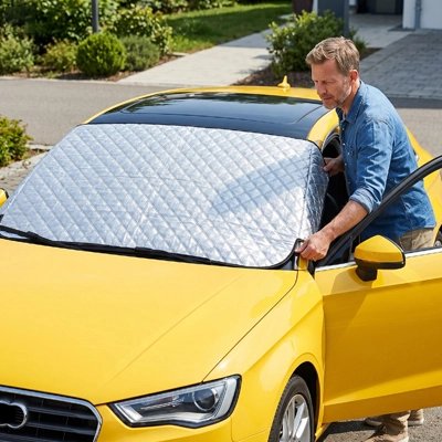 Pare-soleil voiture pare-brise avant Face réfléchissante Protection toutes saisons
