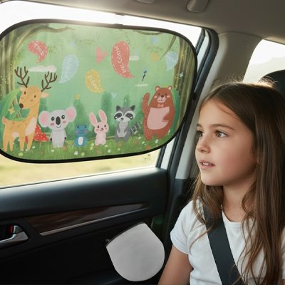 Pare soleil voiture Protection solaire efficace enfants lors des trajets réduit chaleur