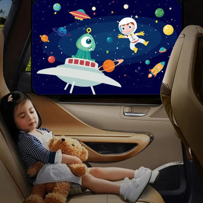 pare soleil voiture bebe dessin astronaute enfants élégant efficace protection
