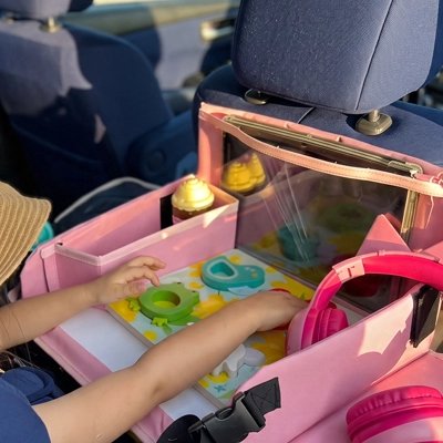 Plateau pour voiture​ Compartiments de rangement Poches latérales en filet et espaces organisés