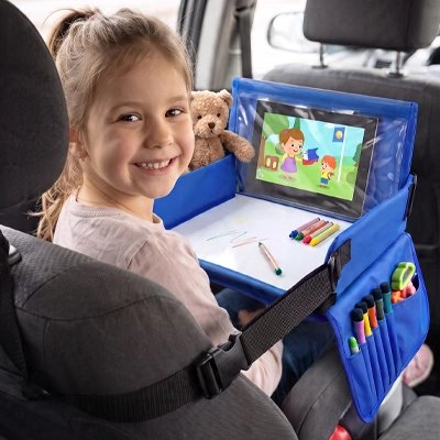 Plateau pour voiture​ siège arrière rangement de jouets pour enfants 