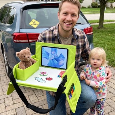 Plateau pour voiture​ Support tablette intégré Surface effaçable Zone de dessin 