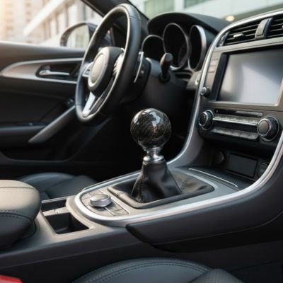Pommeau de vitesse LED Sport Fibre de carbone 