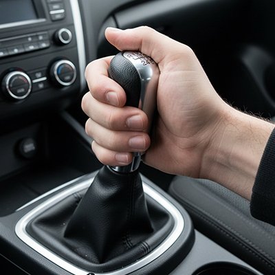 Pommeau voiture ergonomique adaptée à la paume