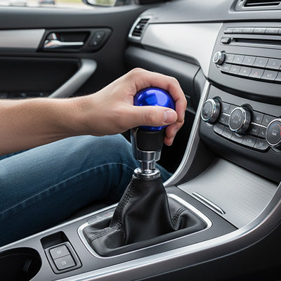 pommeau levier de vitesse ergonomique bleu
