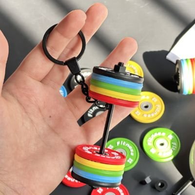Porte clé avec haltère de gym 