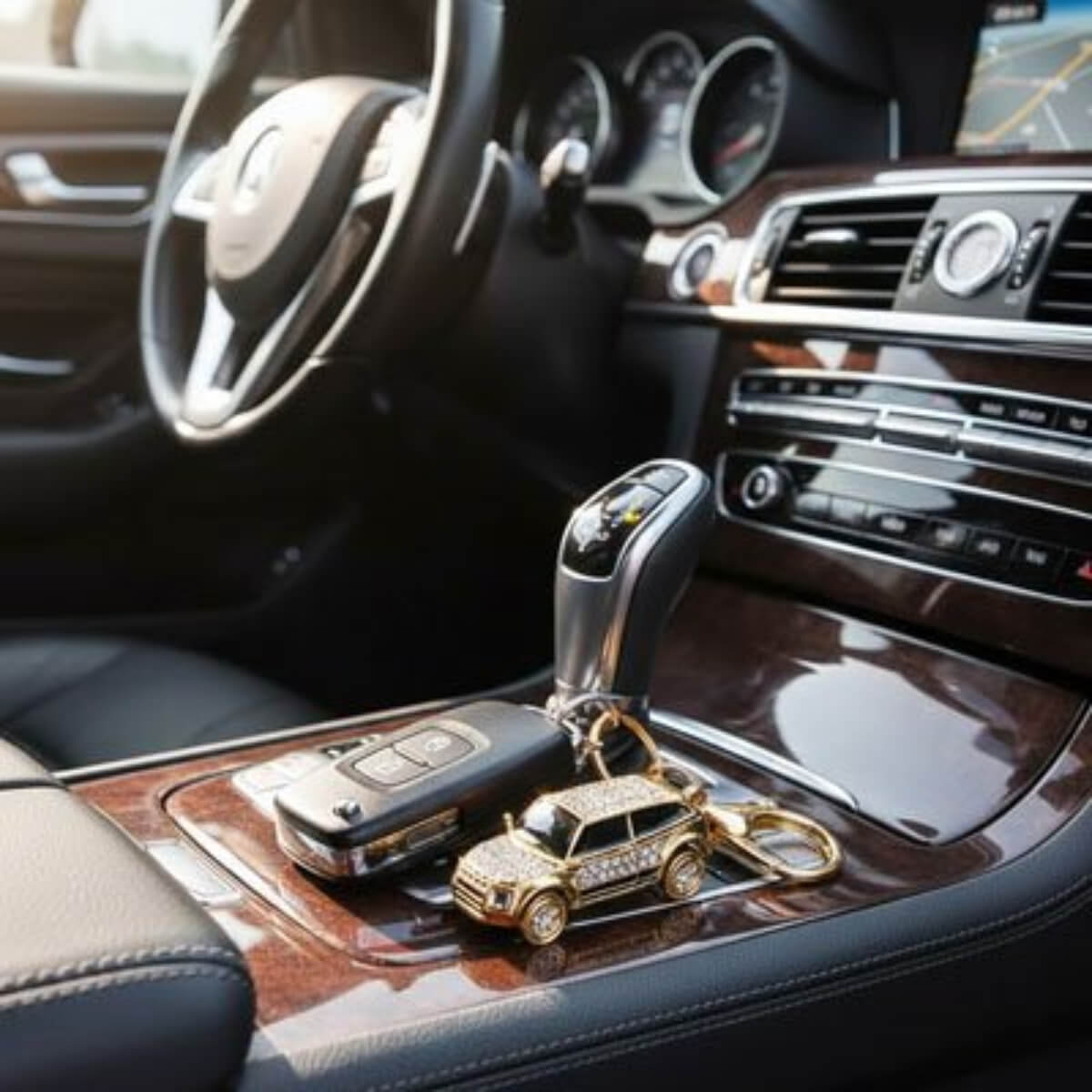 Porte clé Mini porte-clés de voiture en strass