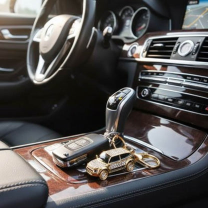 Porte clé Mini porte-clés de voiture en strass