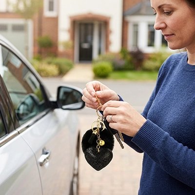 Porte clé pour voiture  Attache métallique robuste 