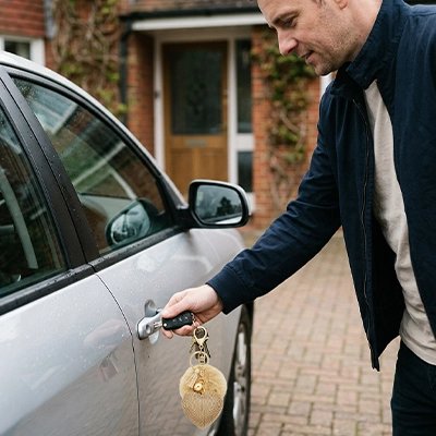 Porte clé pour voiture Finition texturée à strass