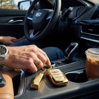​ Porte clé voiture de luxe Design inspiré lingot d'or