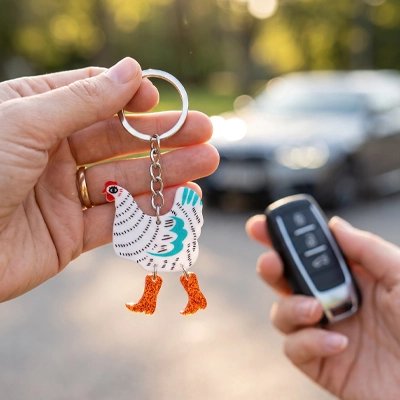 Porte clés pour voiture cadeau personnalisé amateurs d'animaux de ferme
