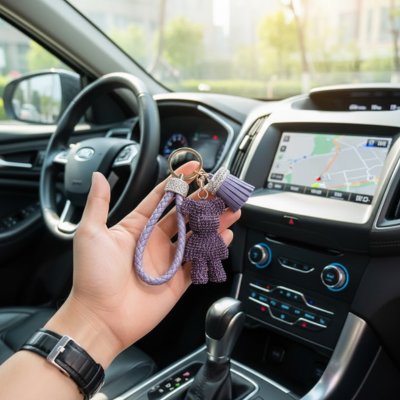 Porte clés voiture femme elegante 