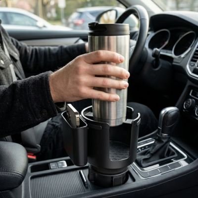 Porte gobelet pour voiture Matériau résistant Construction en plastique