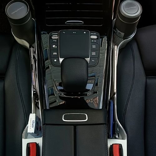 Porte gobelet voiture Finition premium Revêtement en similicuir 