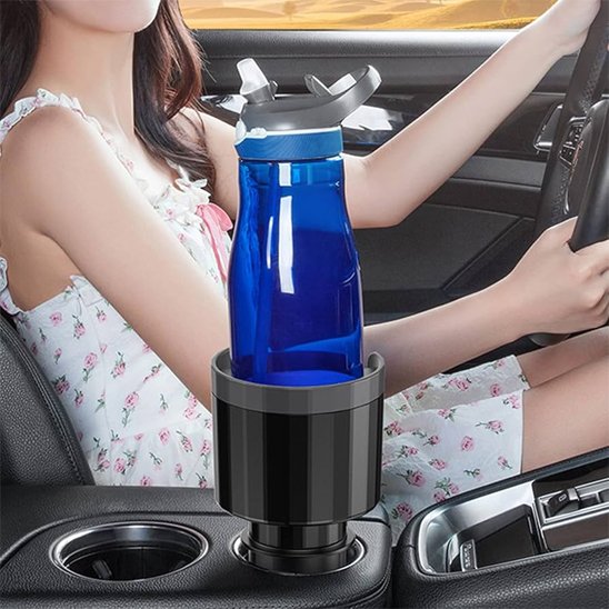 Porte gobelet voiture systeme blocage sécurisé bouteilles routes accidentées