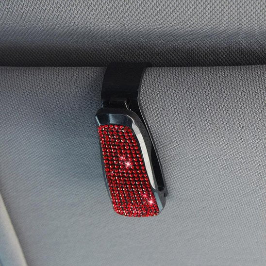 Porte lunette voiture Fixation pince à ressort clipse directement sur visière véhicule