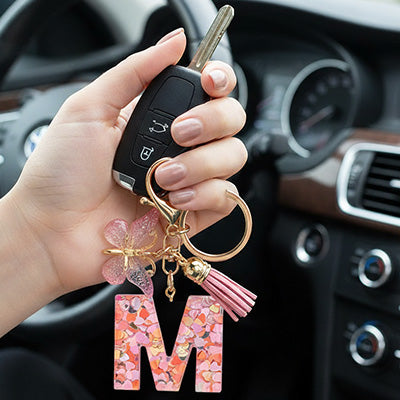 Porte Clé Voiture Élégance Personnalisable A-Z