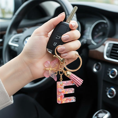 Porte Clé Voiture Élégance Personnalisable A-Z