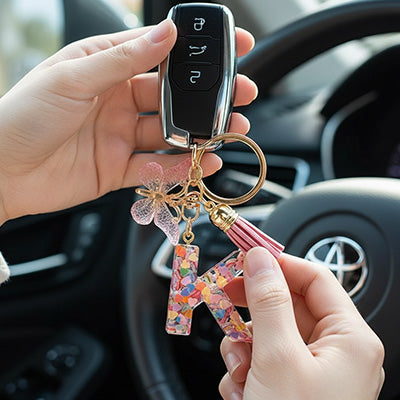 Porte Clé Voiture Élégance Personnalisable A-Z