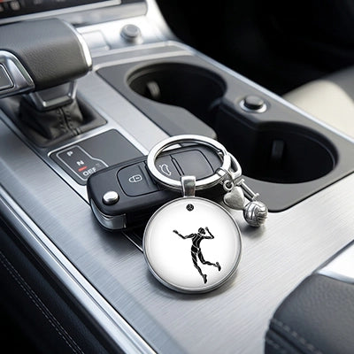 porte clef voiture |  pendentif athlète de volley-ball
