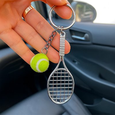 porte cle polyvalent,elegant personnalise tenise au volant voiture