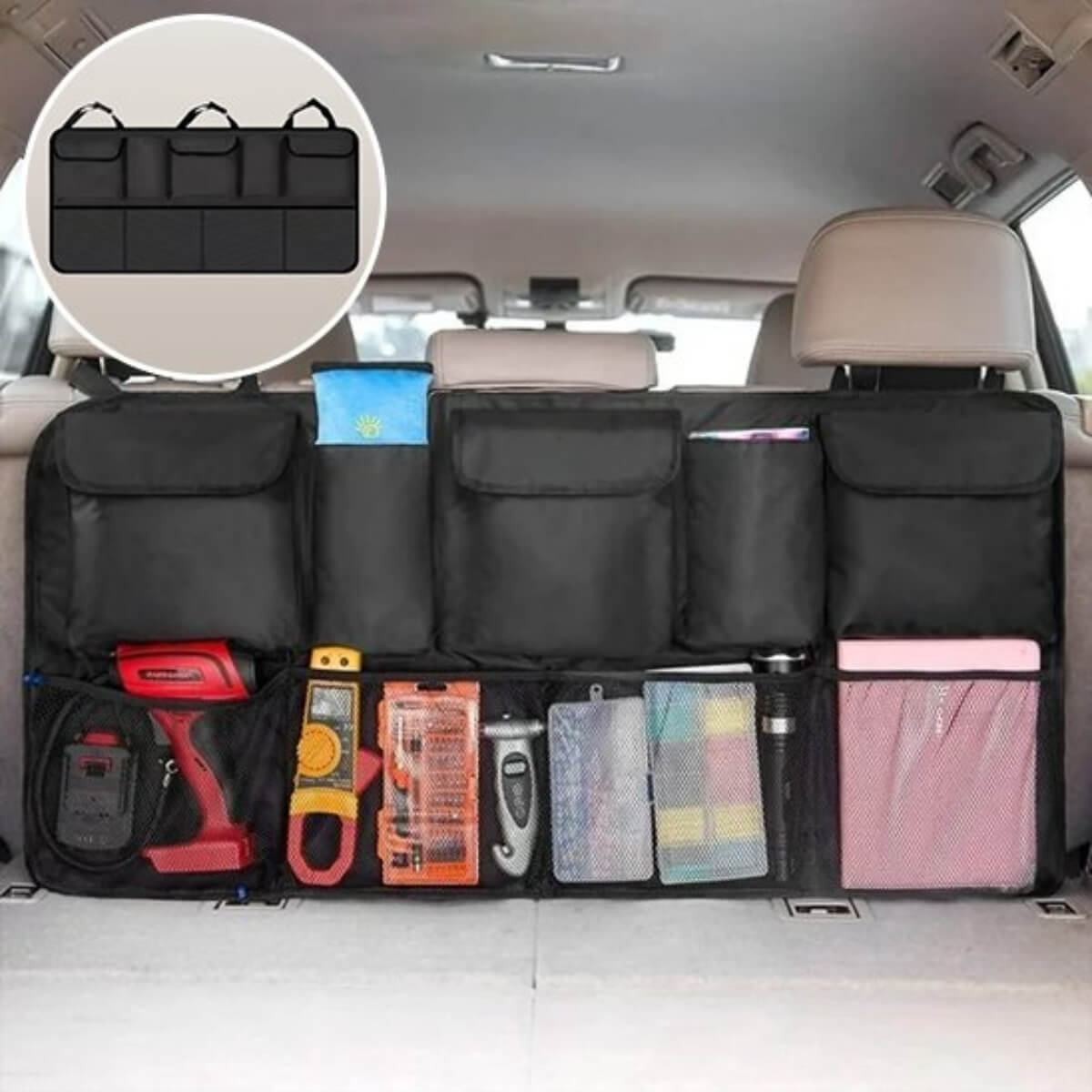 Rangement coffre voiture OrganizPro confort au quotidien organisateur coffre voiture polyvalent 