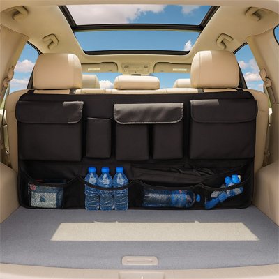 Rangement coffre voiture organisateur avec 9 poches Oxford